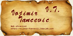 Vojimir Tančević vizit kartica